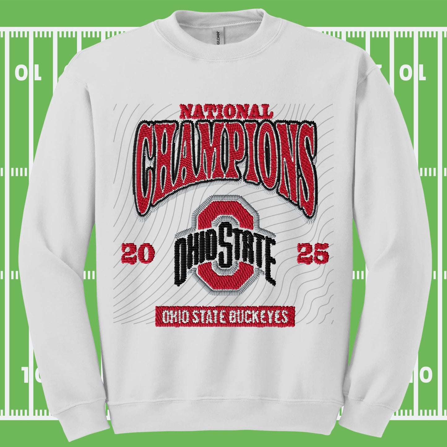 National Champions Red & Black Faux