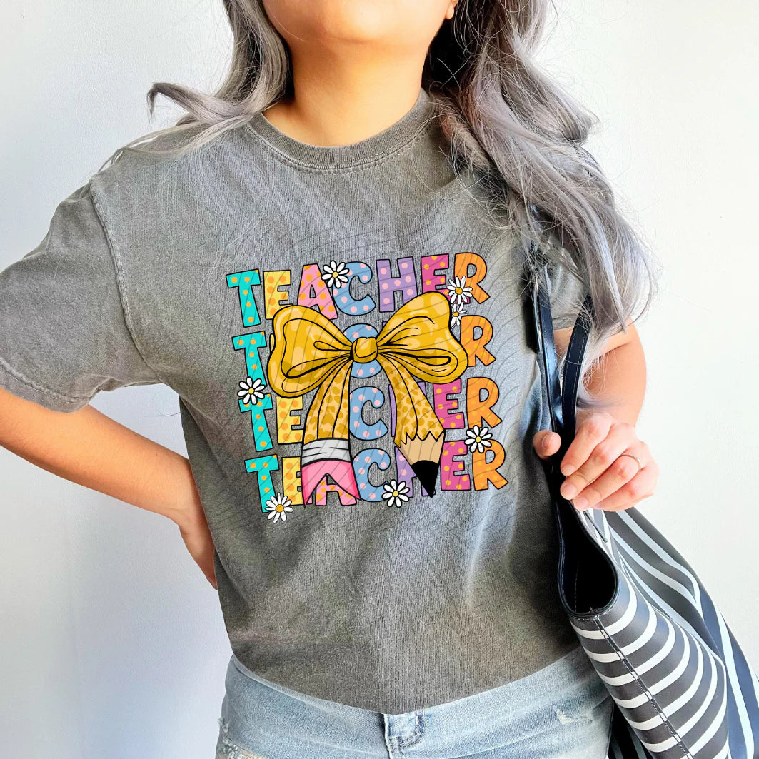 Teacher Pencil Bow