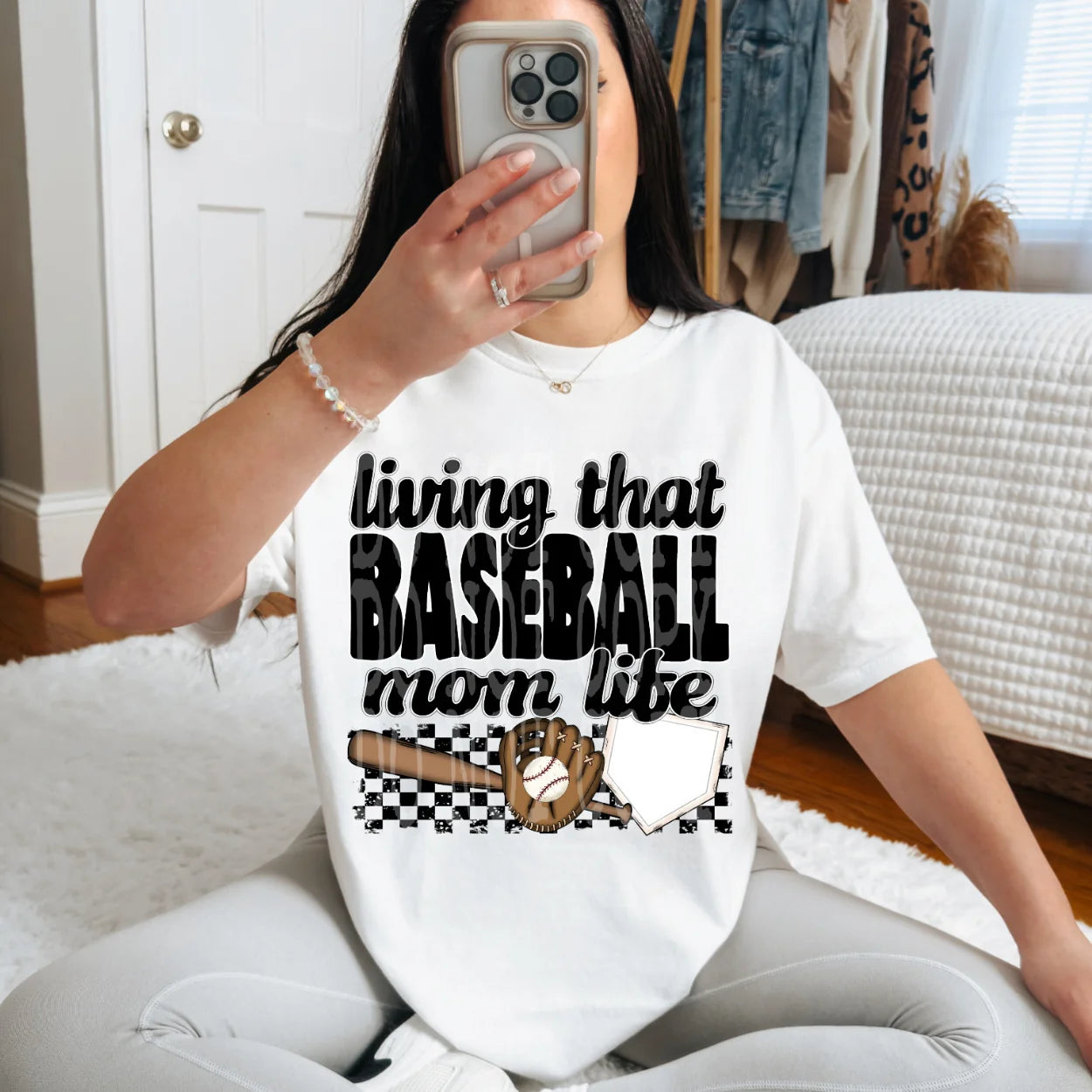 Baseball Mom Life- Black