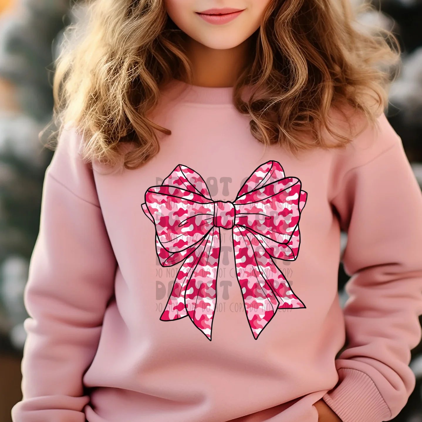 Pink Camo Bow