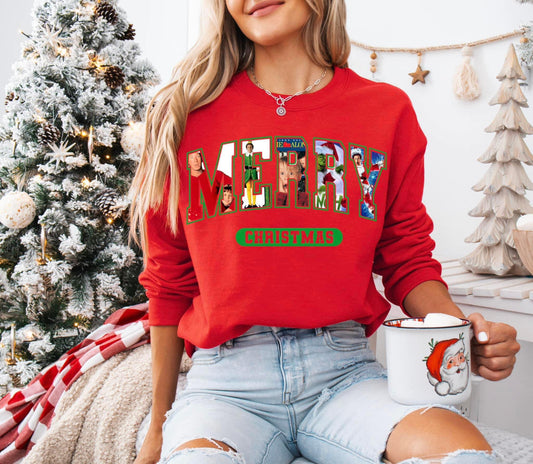 Green Merry Christmas Collage