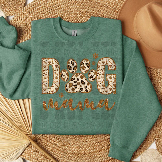 Faux Sparkle Dog Mama