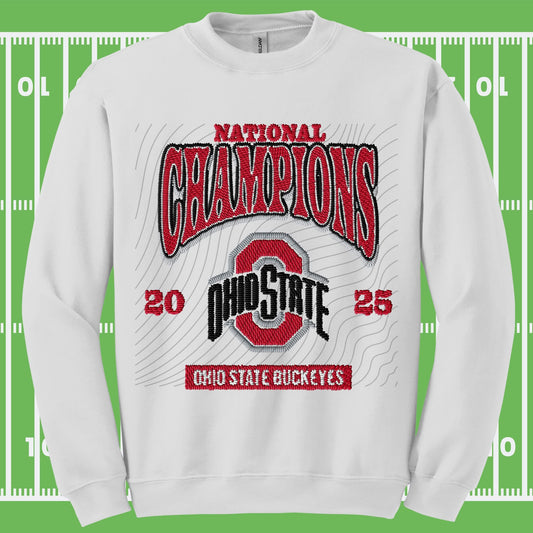 National Champions Red & Black Faux