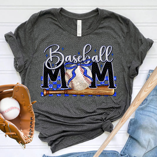 Baseball Mom- Blue