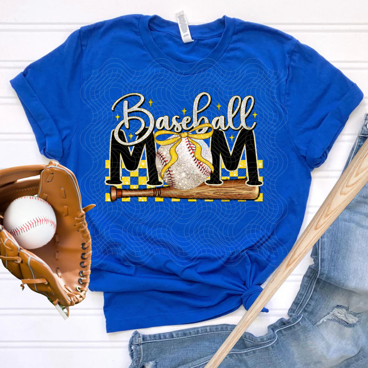 Baseball Mom- Yellow