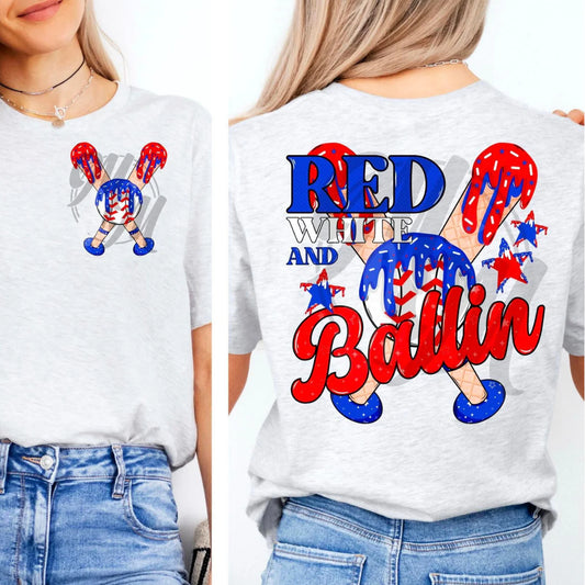 Red White & Ballin- Baseball