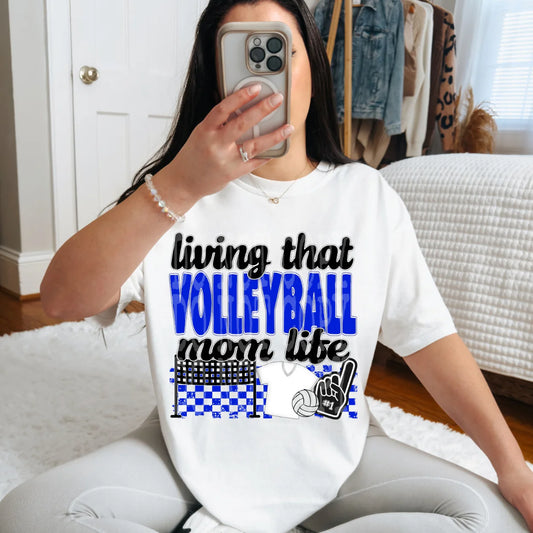 Volleyball Mom Life- Blue